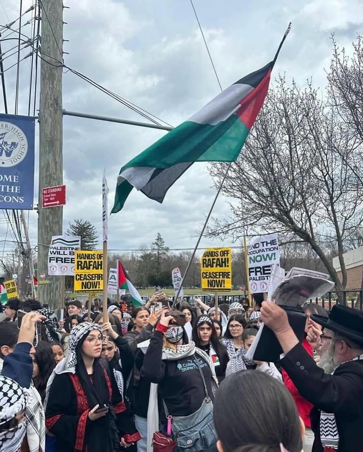 Hundreds Walkout of Wagner High School Protesting Climate of Anti-Palestinian Sentiment